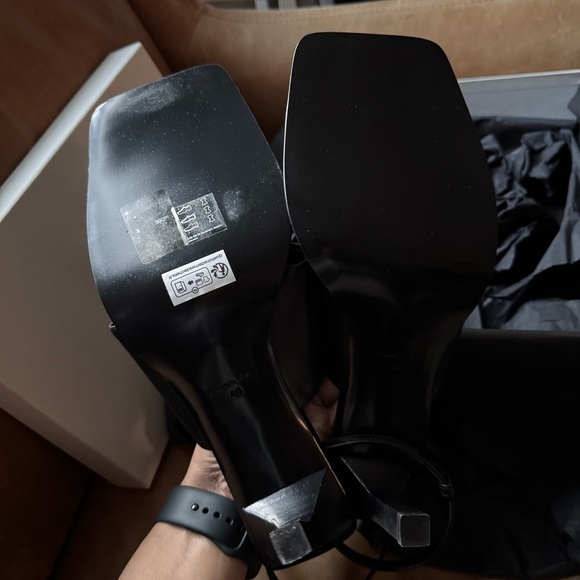 COS Atelier Sphere Heeled Sandals w Silver Accents 90s designer quiet luxury NWB - Picture 15 of 15